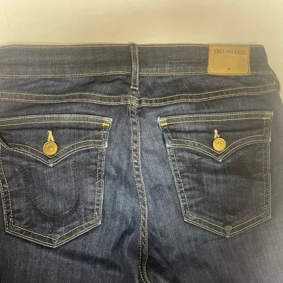 True Religion Casey Low Rise Super Skinny Stretch Dark Blue Denim Women's 28 - Picture 5 of 12